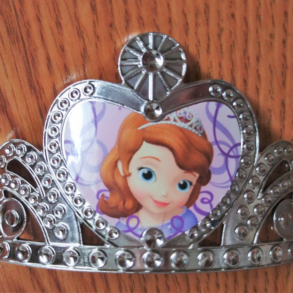 Princess Sofia Tiara Hair Comb dressup girl disney children kids barrette purple